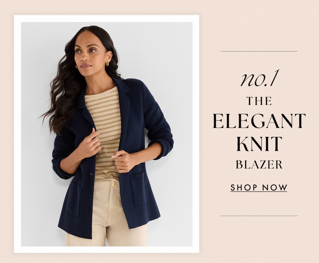 Elegant Knit Blazer in Dark Indigo