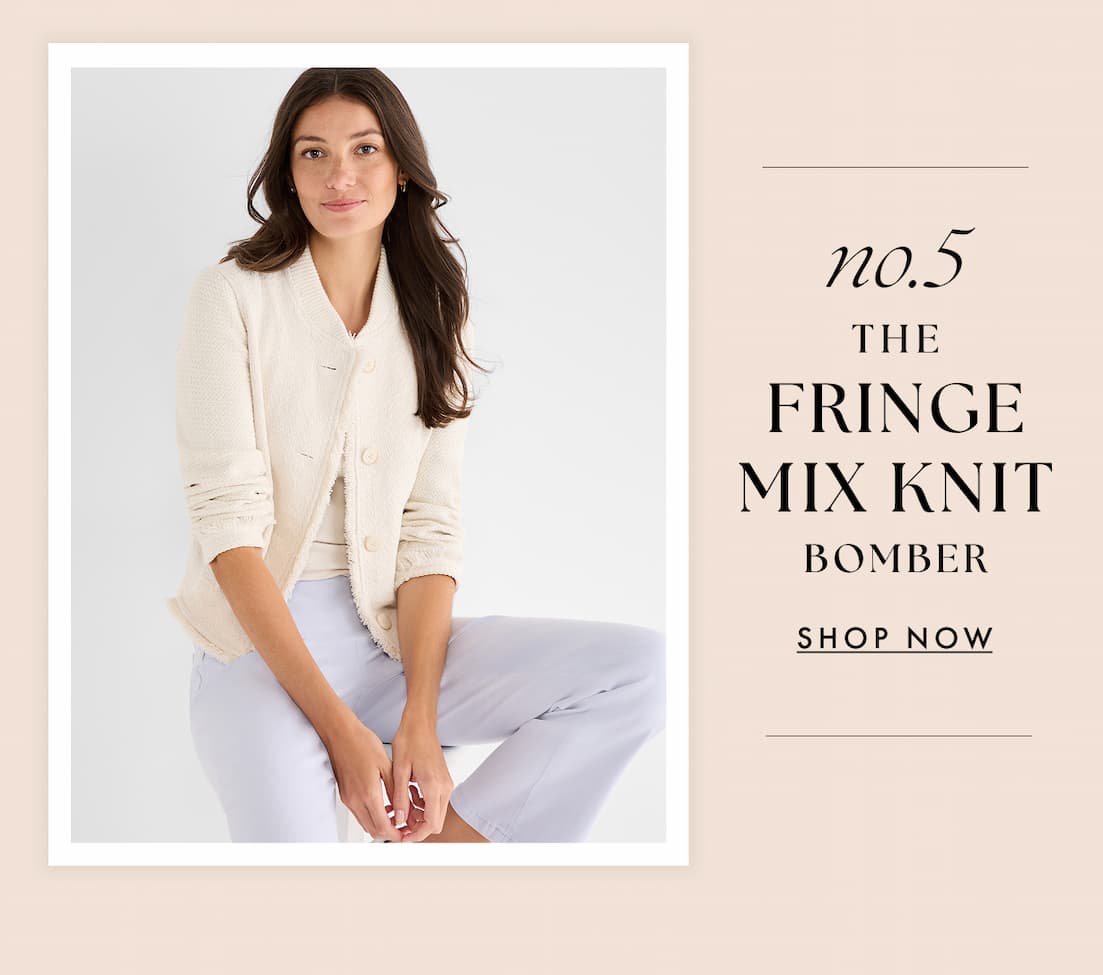 Fringe Mix Knit Jacket in Coconut