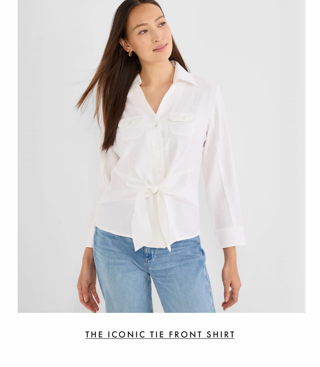 The Iconic Tie Front Shirt