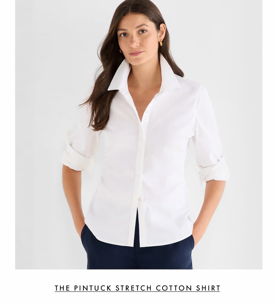 The Pintuck Stretch Cotton Shirt