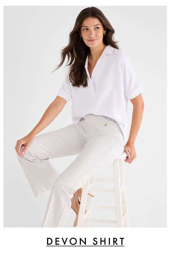 Devon Shirt in Paper White