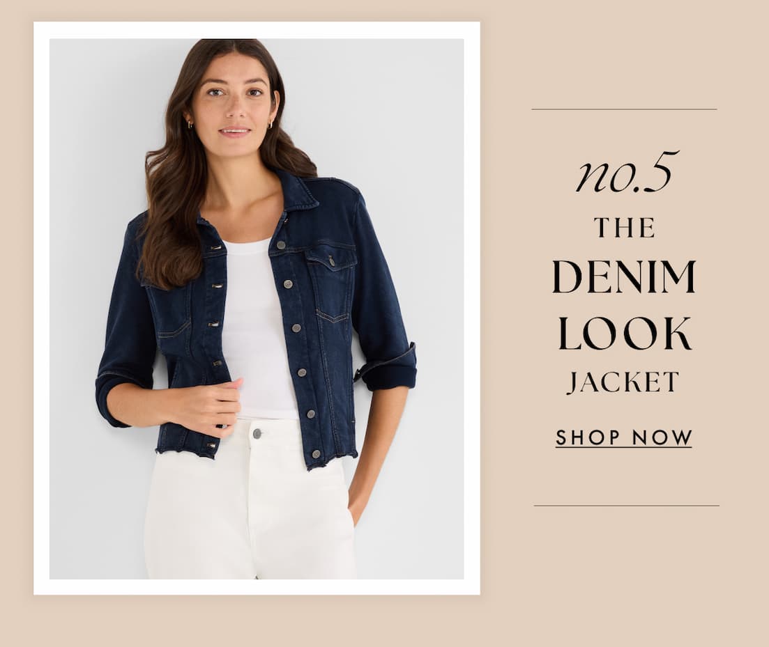 No. 5 the NZT denim look jacket.