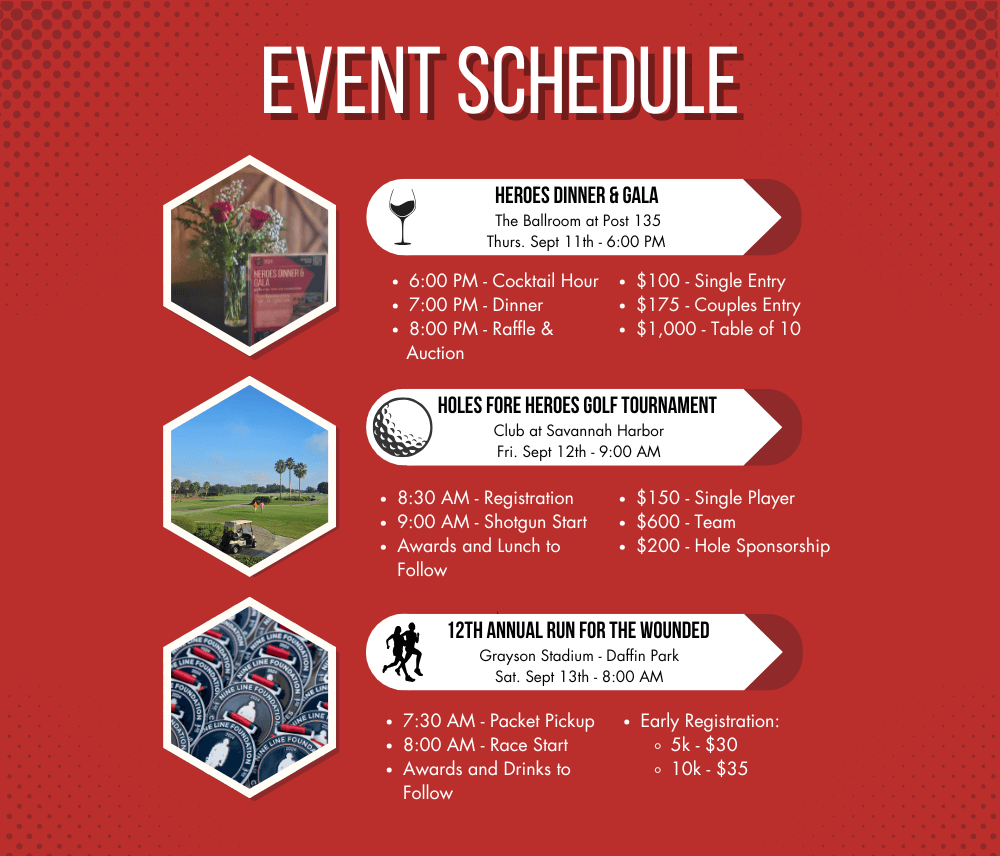 Heroes Weekend Event Schedule