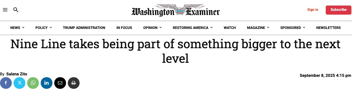 The Washington Examiner feature