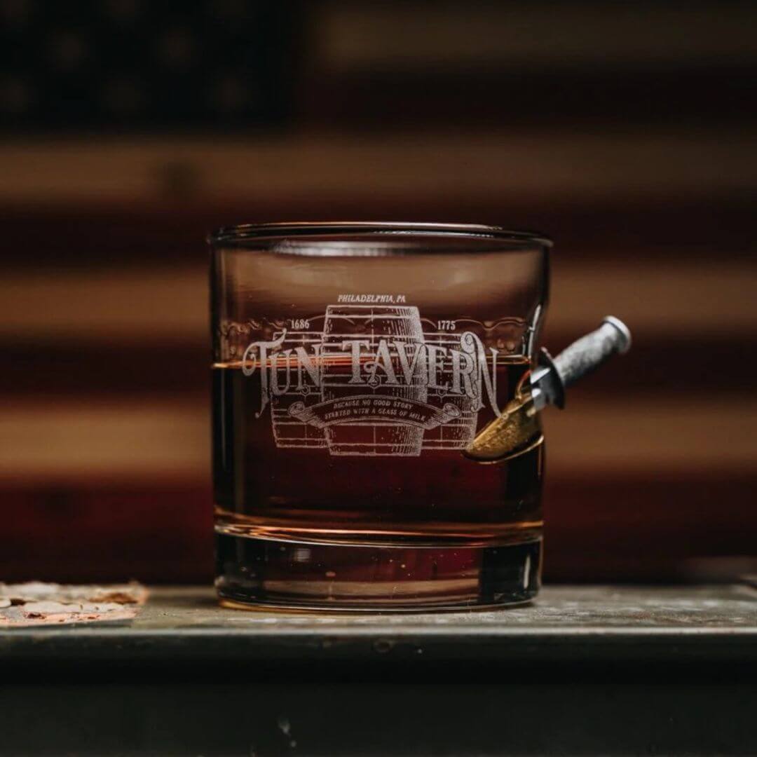 Born In a Tavern American Made Whiskey Glass