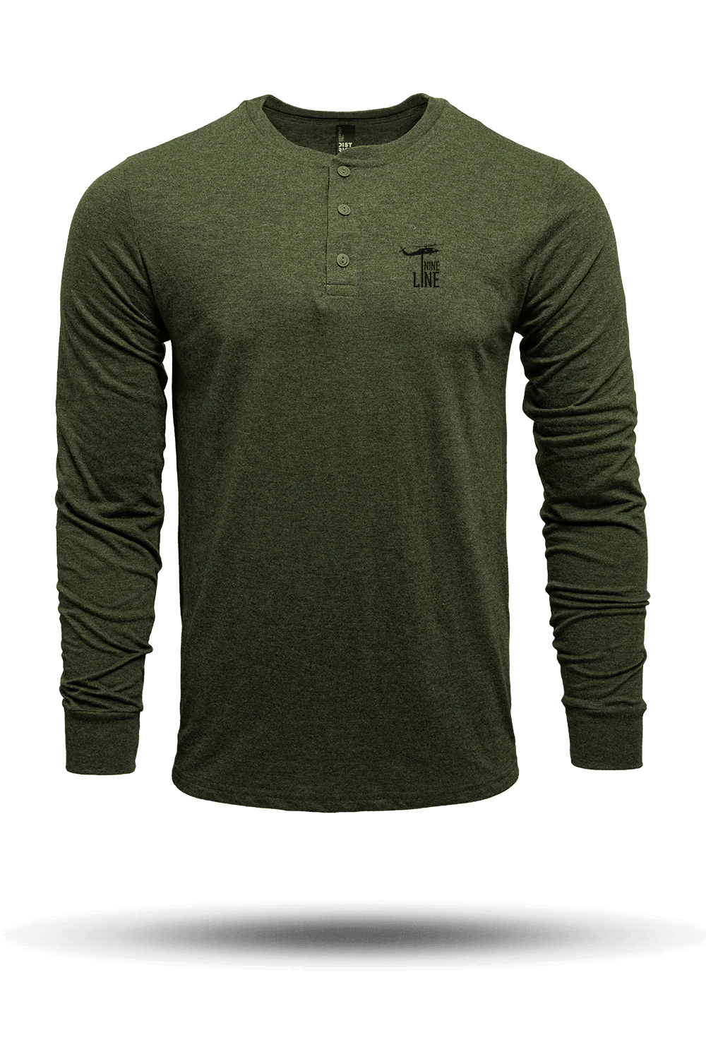 Image of Silicone Dropline Logo - Long Sleeve Henley