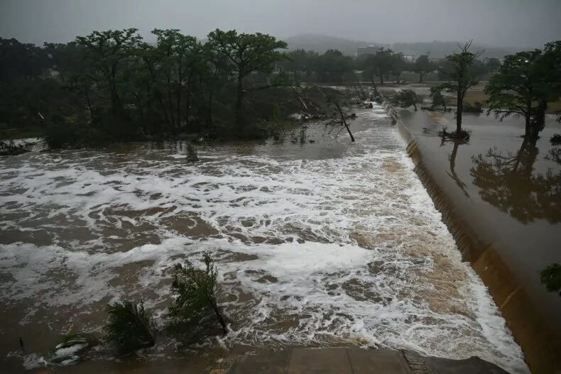 Flooding in Texas: A flash flood on the Guadalupe River in Kerrville, Texas, on July 5, 2025. Ronaldo Schemidt/AFP via Getty Images