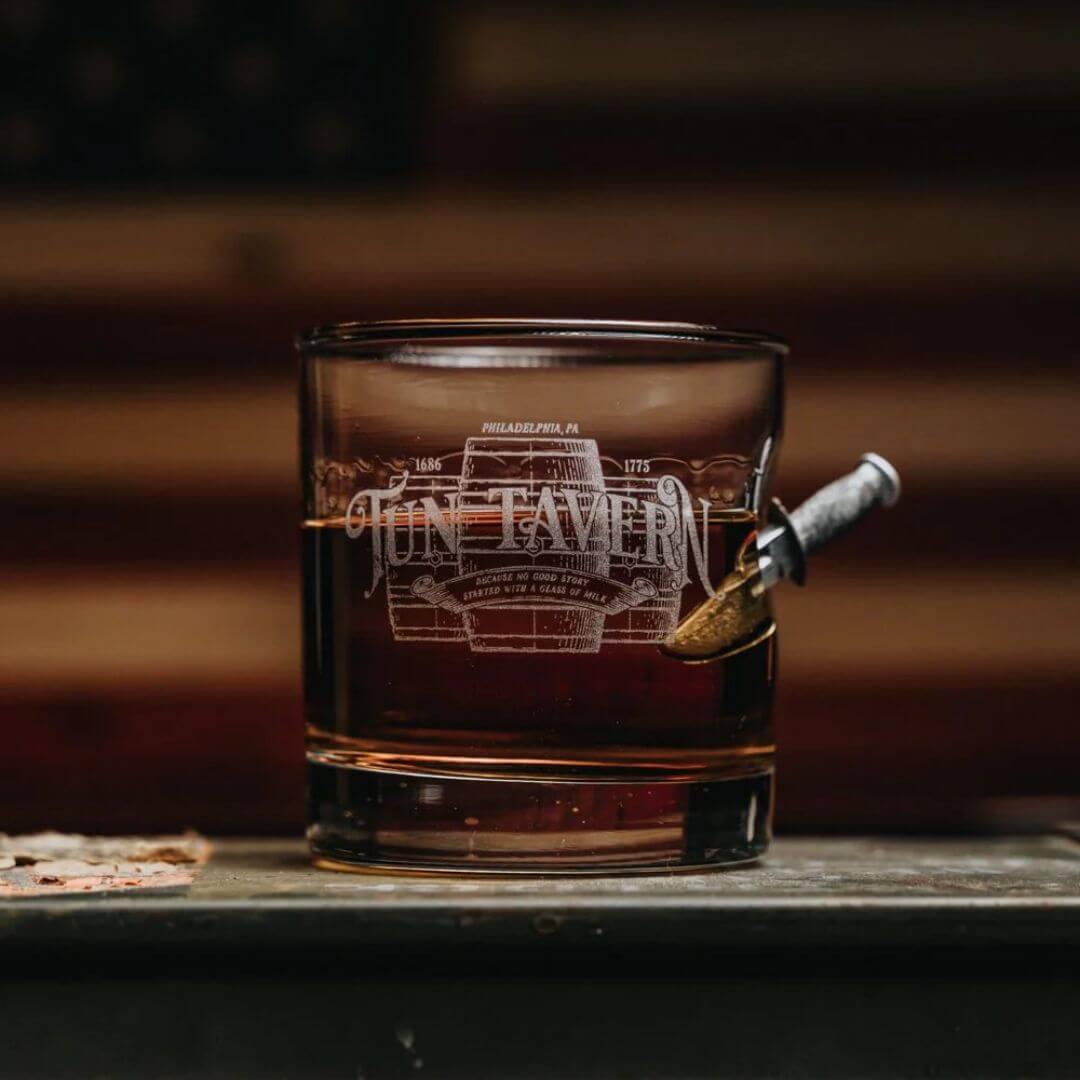 Born In a Tavern American Made Whiskey Glass