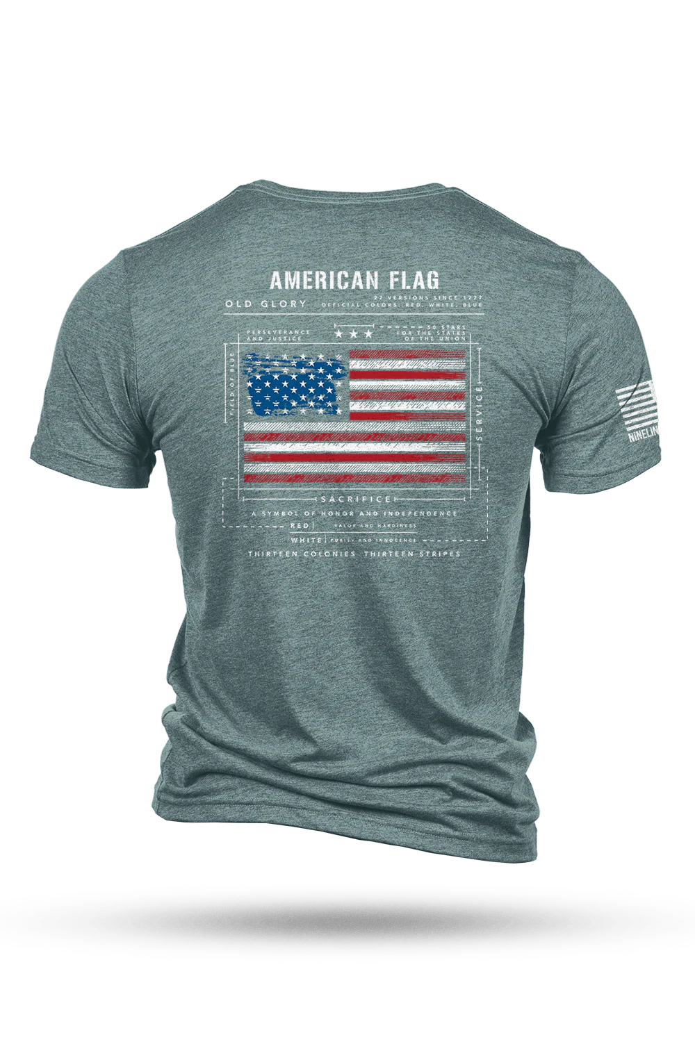 Image of American Flag Schematic - T-Shirt