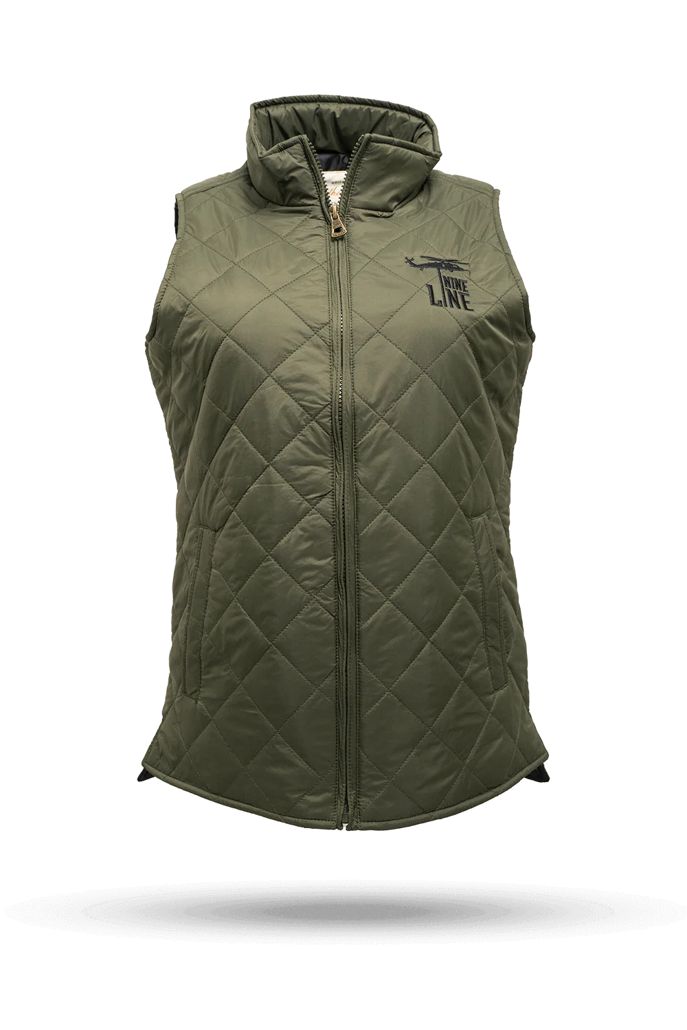 Image of Women's Diamond Quilted Vest with Dropline Logo