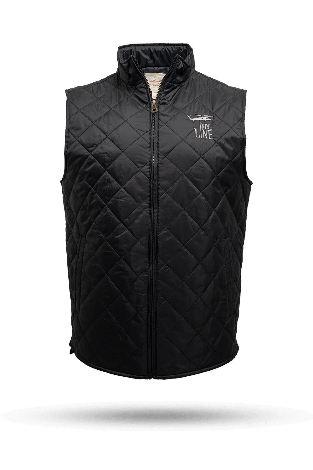 Image of Men's Diamond Quilted Vest with Dropline Logo