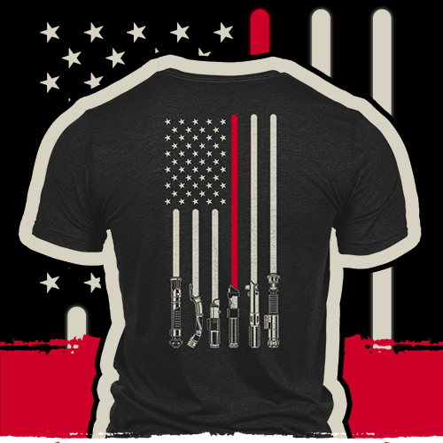 Firefighters Saber Flag - T-Shirt