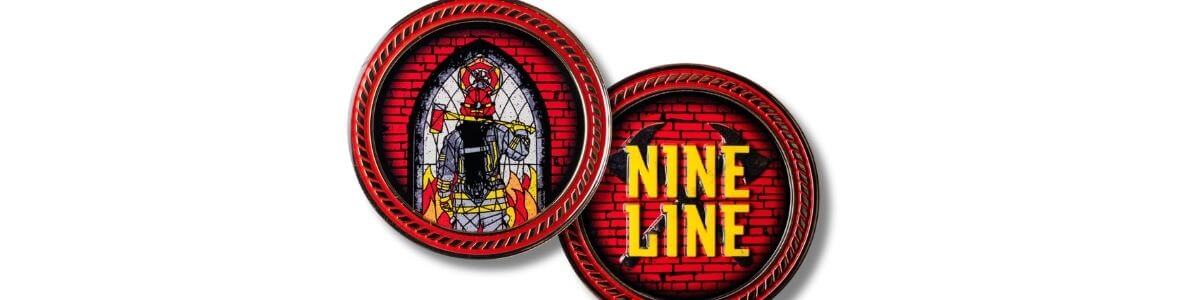Stained Glass Firefighter - Challenge Coin