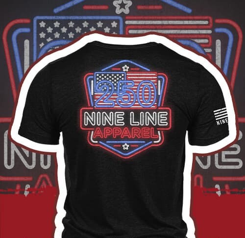 250th Nine Line Neon - T-Shirt