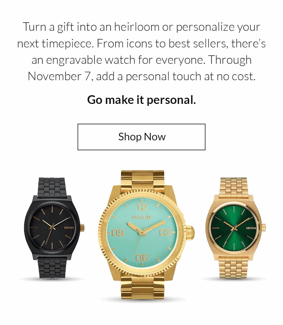Free Engraving Through 11/7 - Shop Now