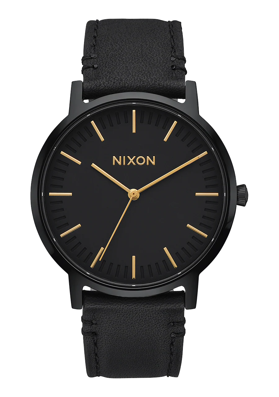 Image of Porter Leather - All Black / Gold