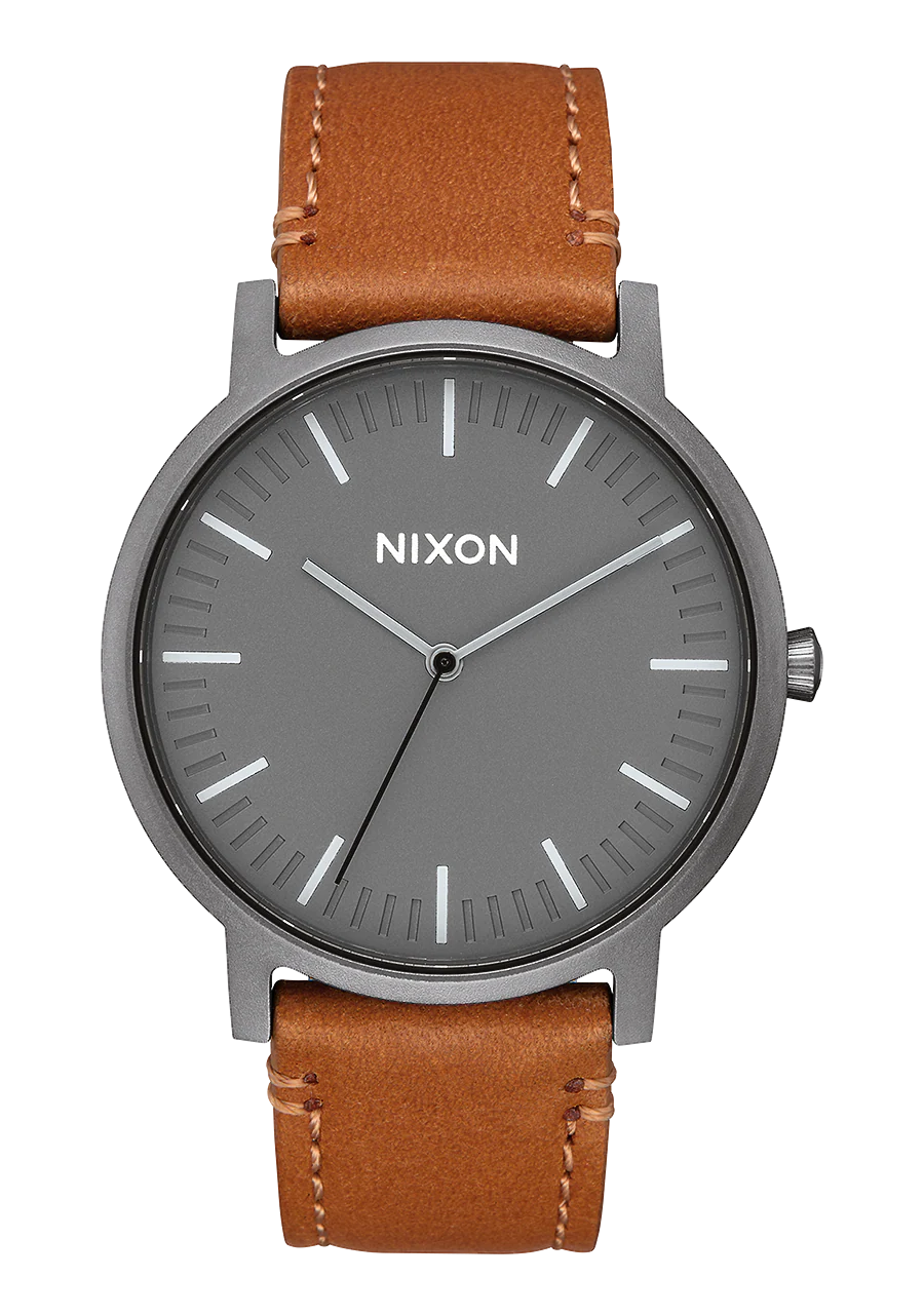 Image of Porter Leather - Gunmetal / Charcoal / Taupe