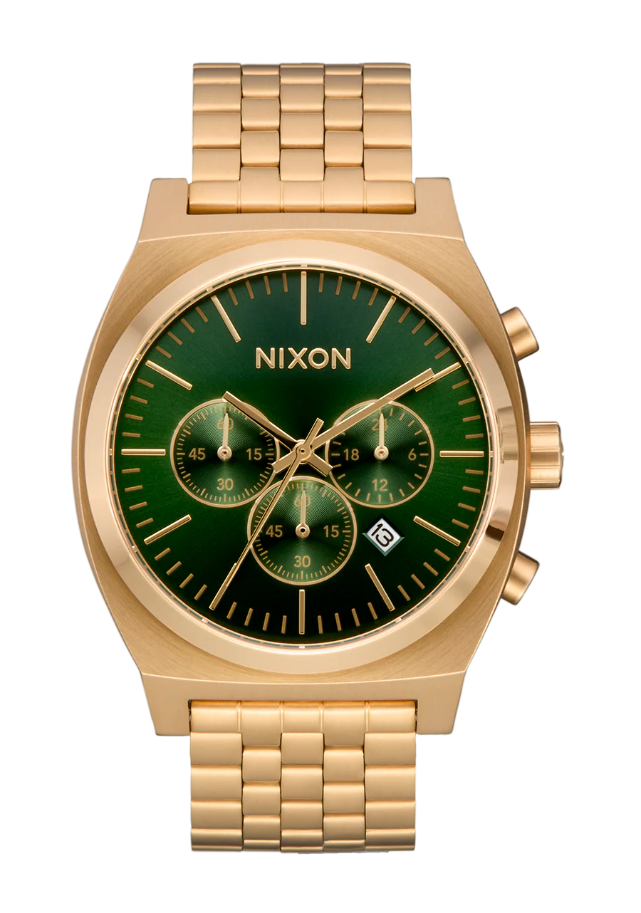 Image of Time Teller Chrono - Gold / Green Sunray