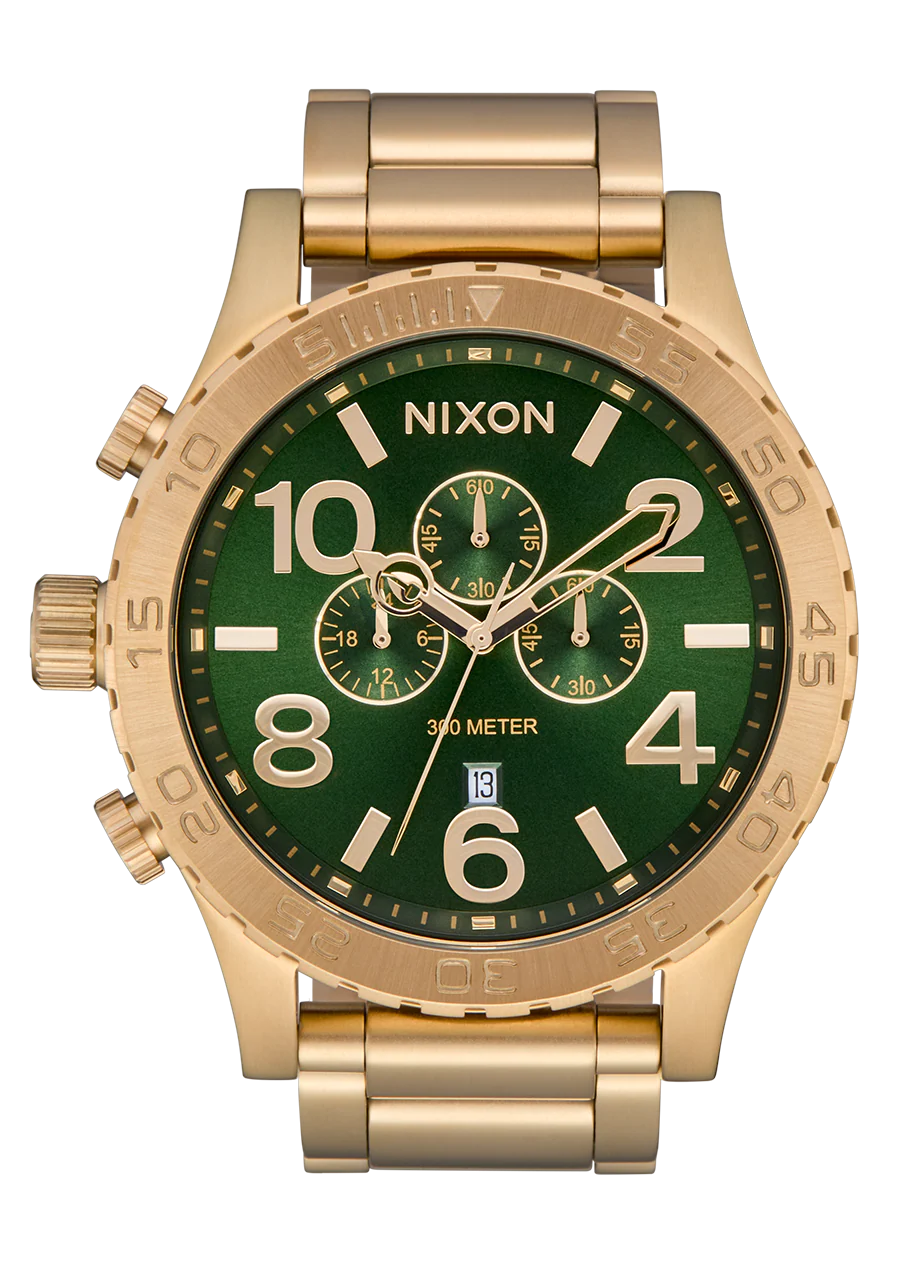Image of 51-30 Chrono - Gold / Green Sunray