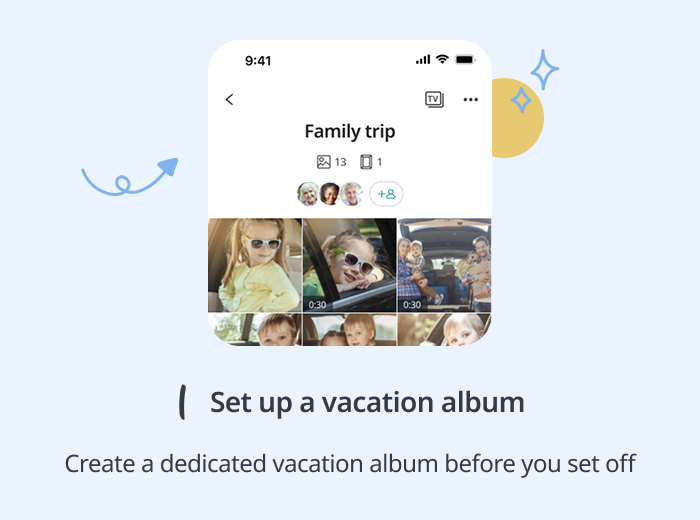 Set up a vacation album