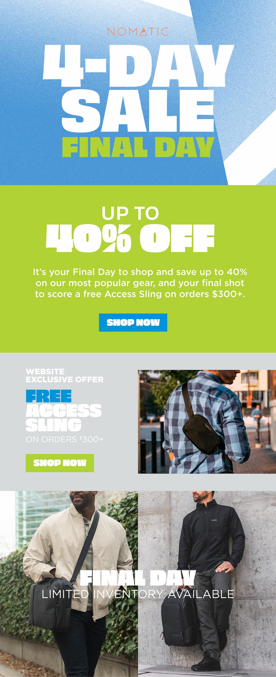 FINAL DAY OF THE 4-DAY SALE