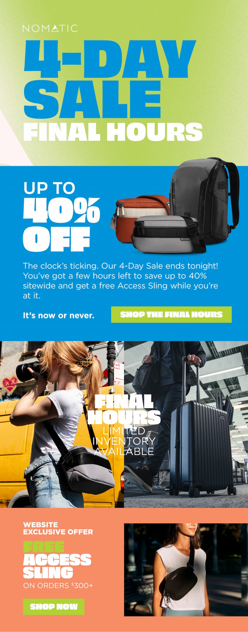 FINAL HOURS TO SAVE UP TO 40% OFF