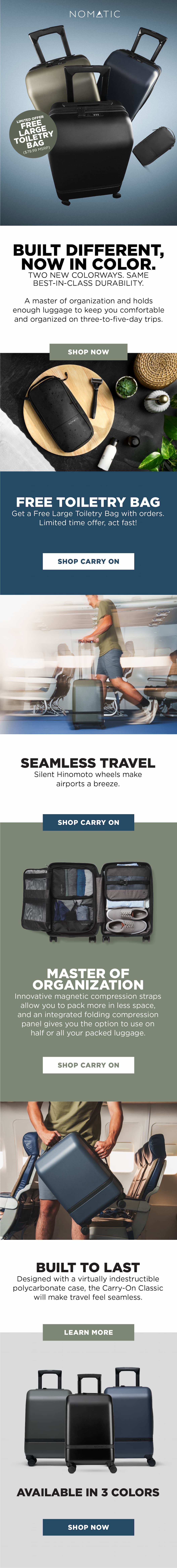 Carry On Classic - Free Toiletry Bag