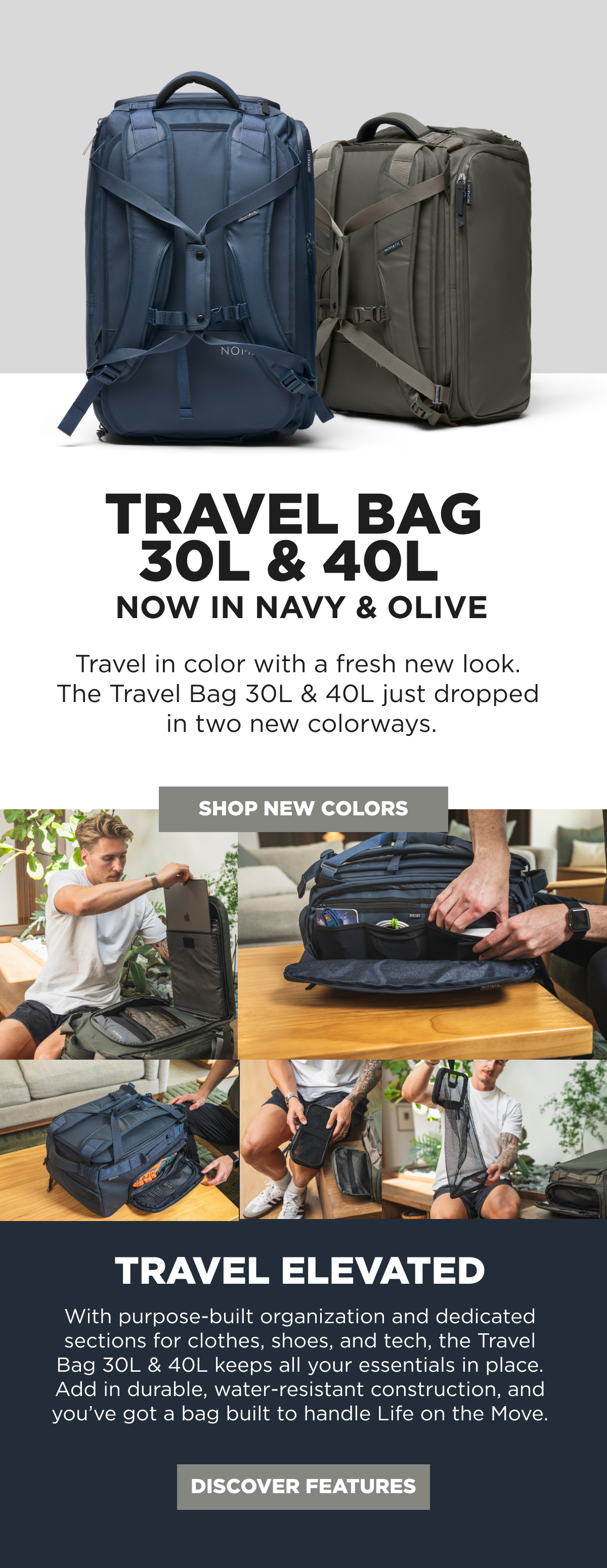 Travel Bag in NEW Colors