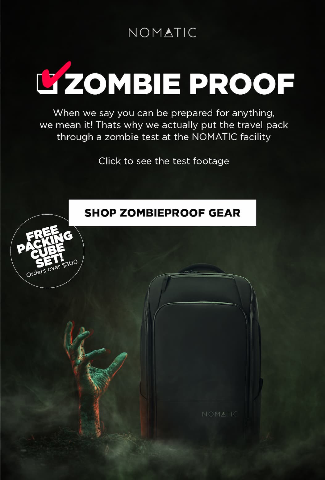 Zombie Proof Travel Pack - Watch The Test Footage