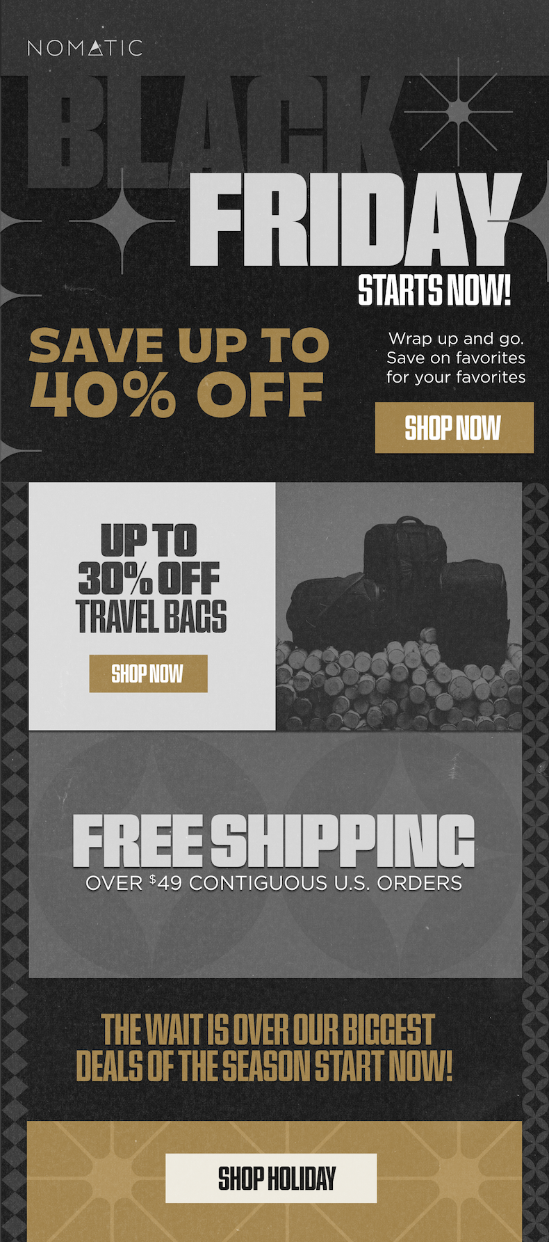 Nomatic's Black Friday Sale is here — up to 40% off sitewide.