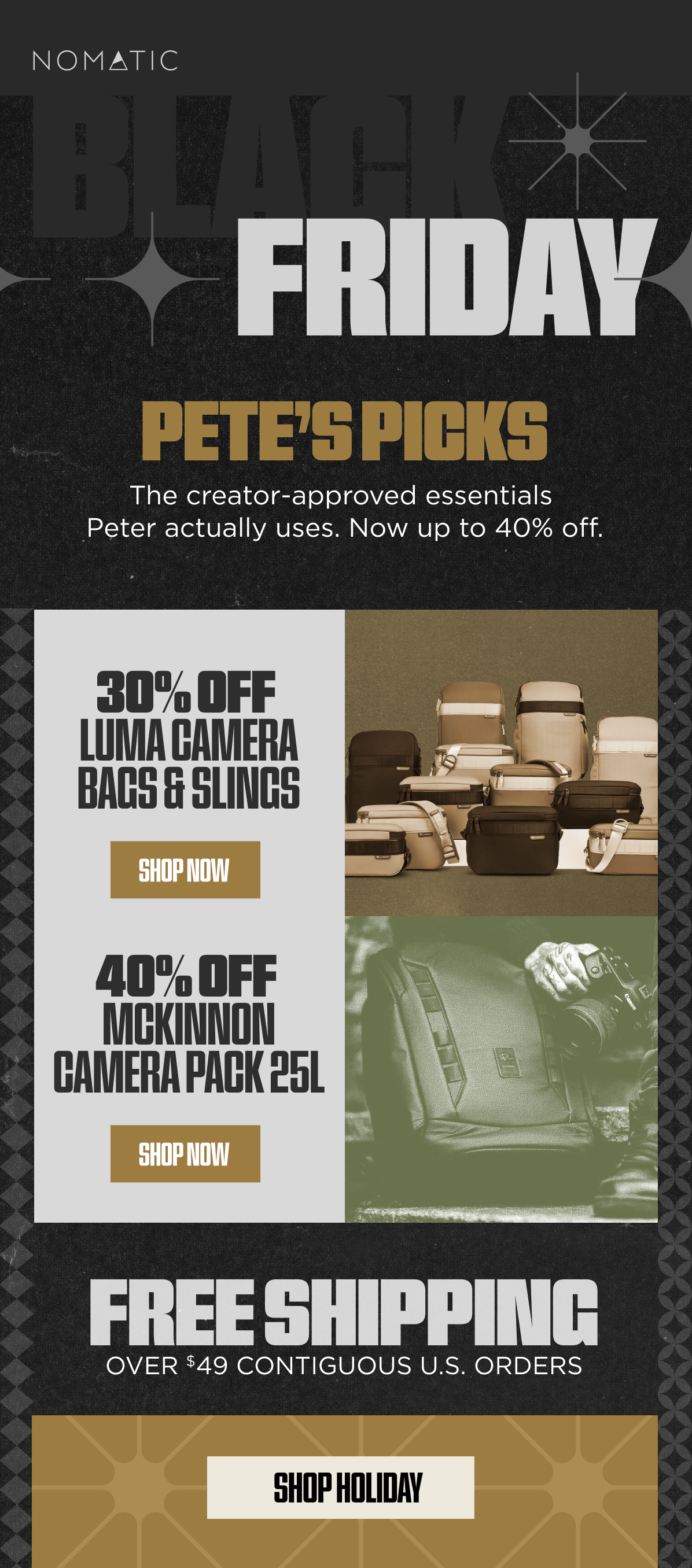 Nomatic's Black Friday Sale is here — up to 40% off sitewide.