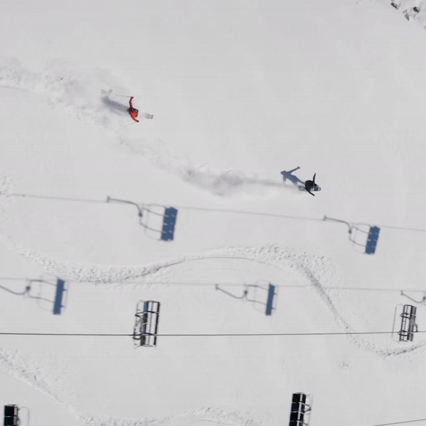 Riding down the slopes 