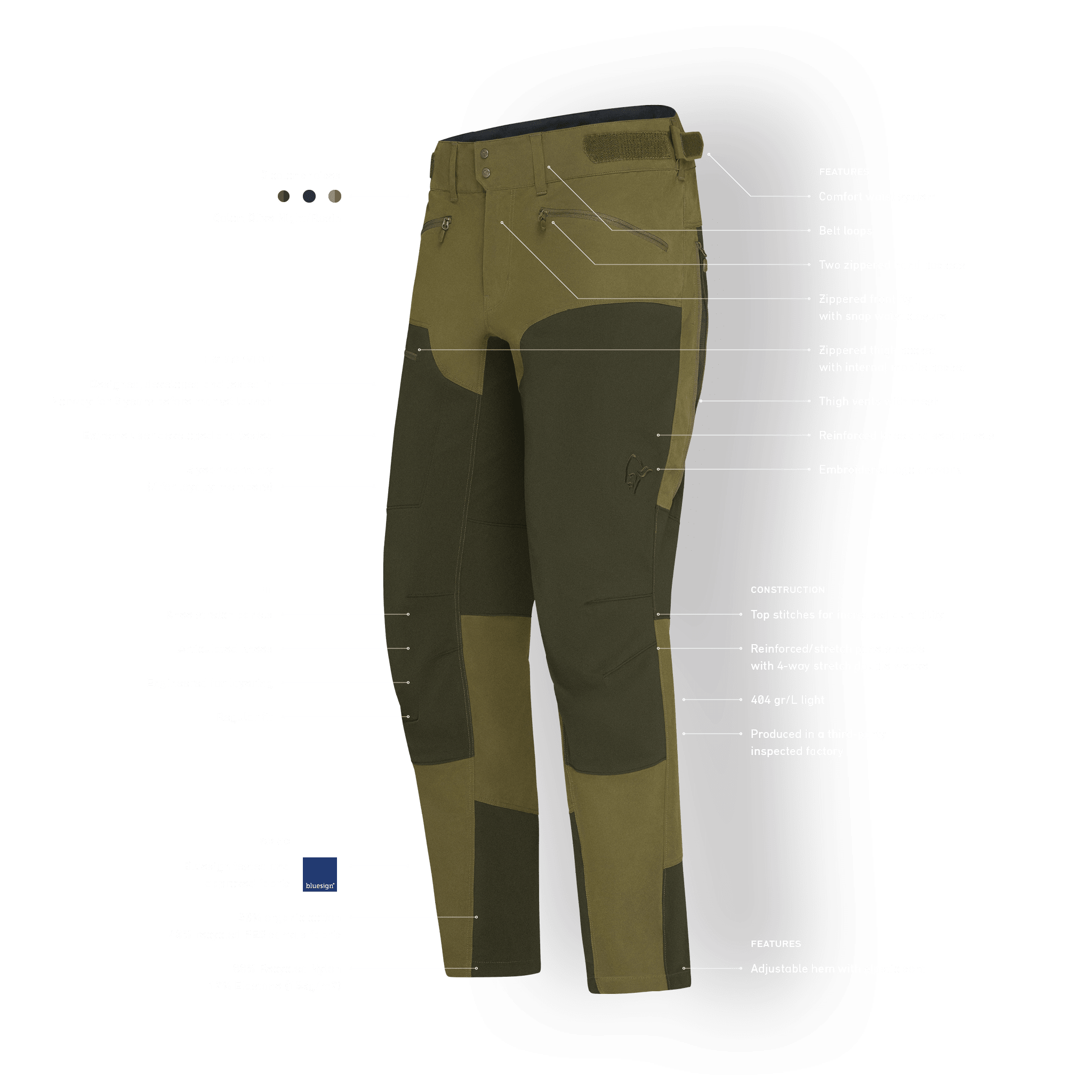 Men's femund cotton flex1 light Pants