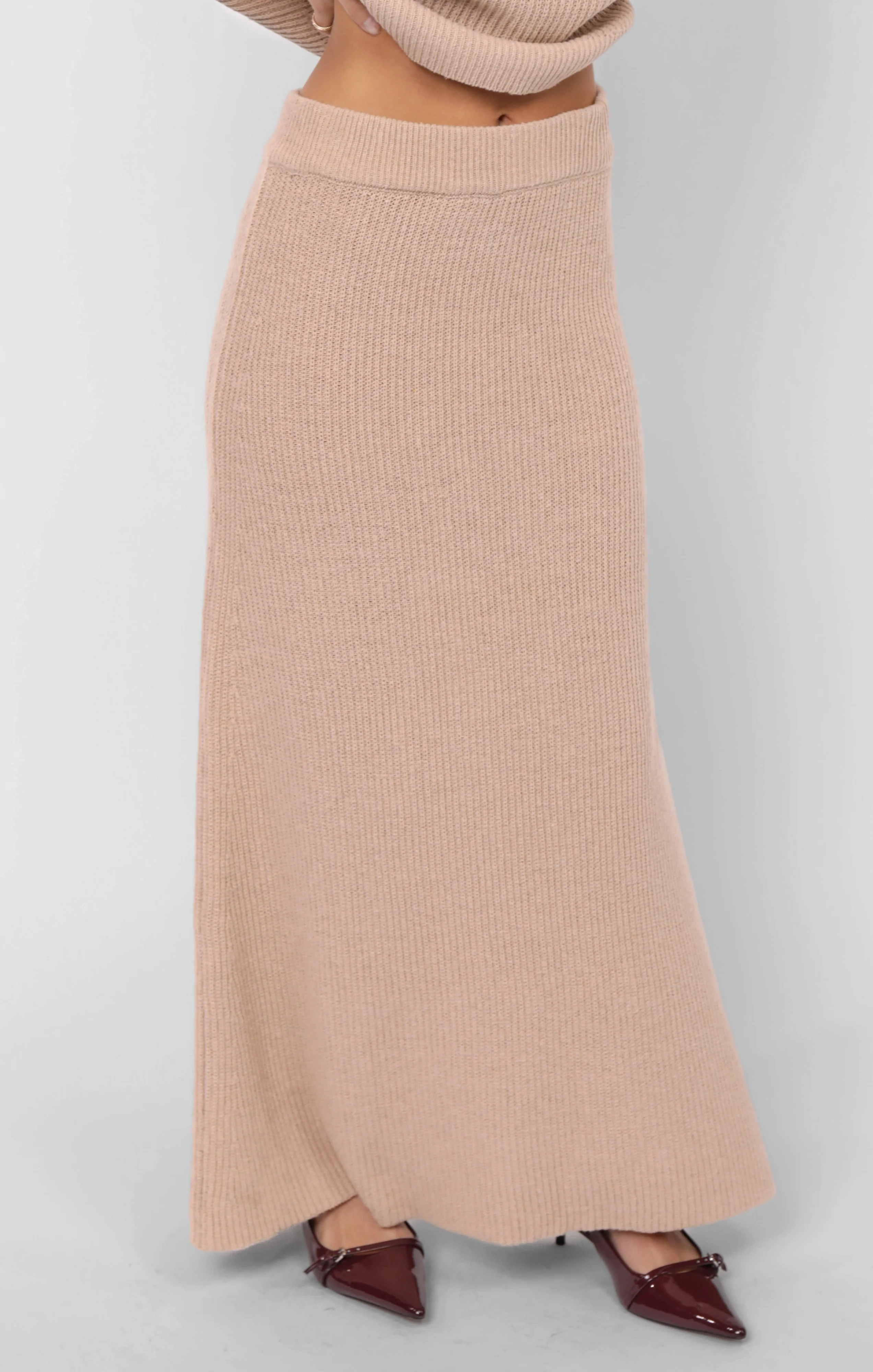 Image of Crosby Sweater Midi Skirt, Cream | Sadie & Sage