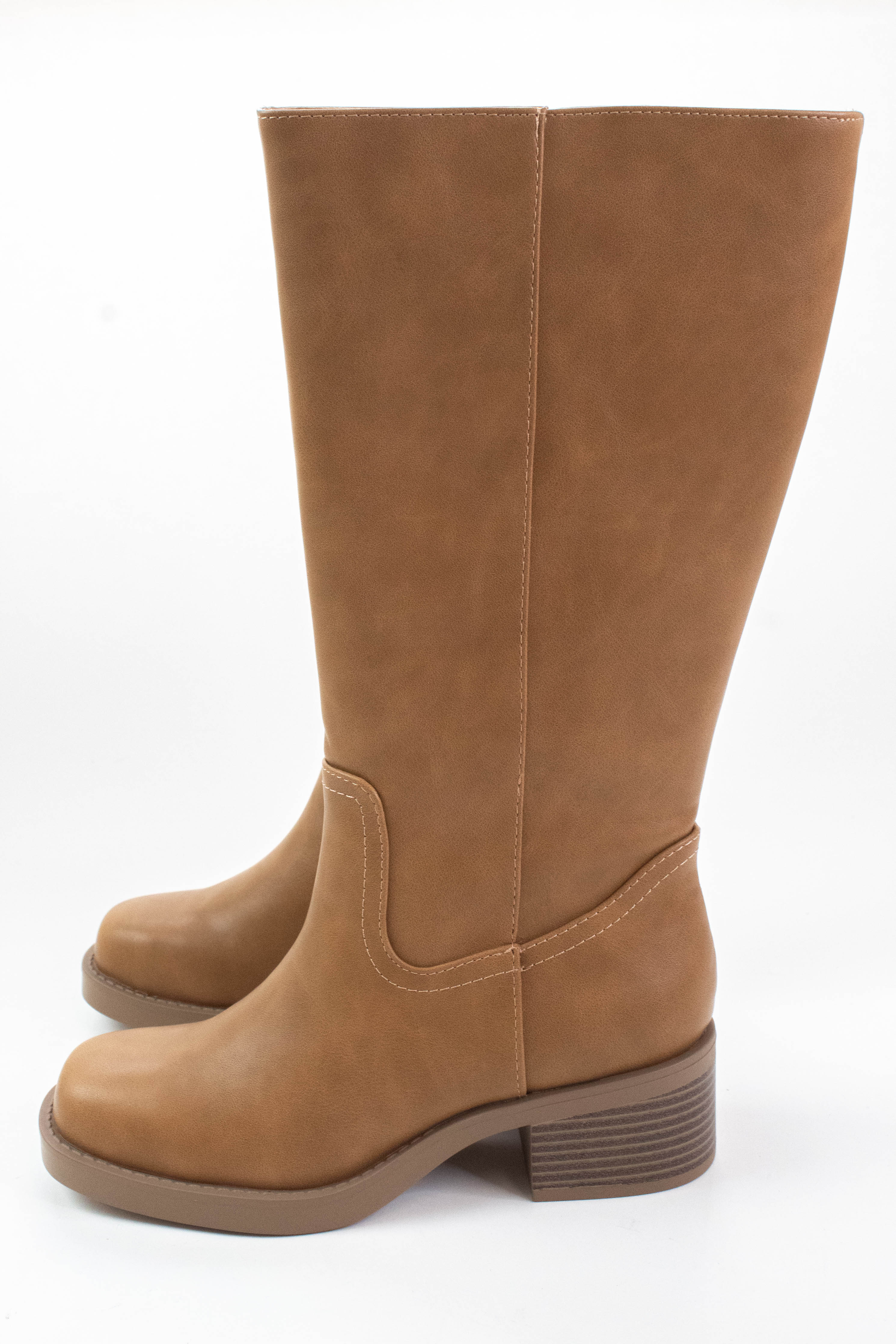 Image of Belvin Pull On Tall Boot, Dark Natural PU
