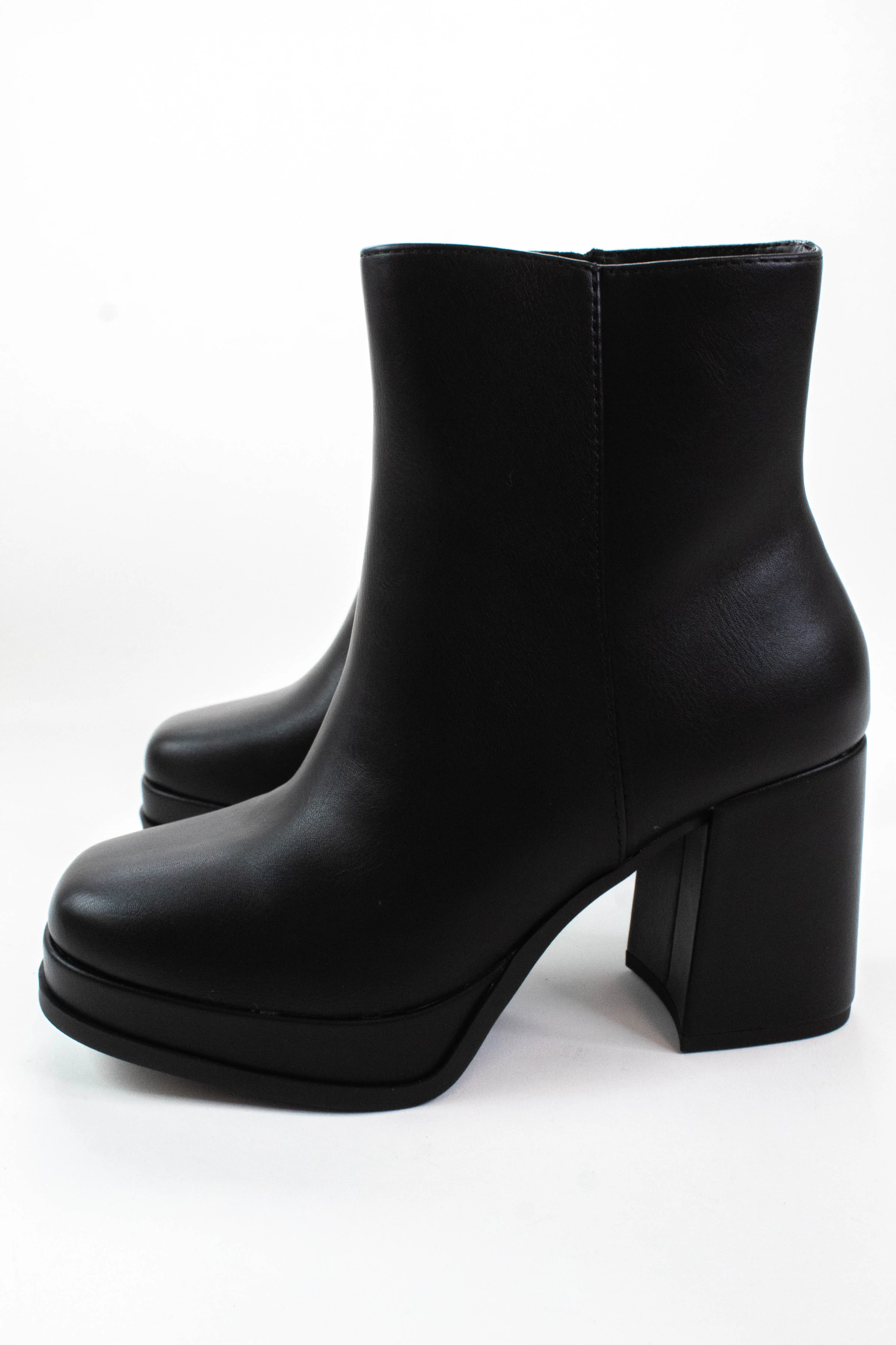 Image of Graham Platform Dress Boot, Black PU