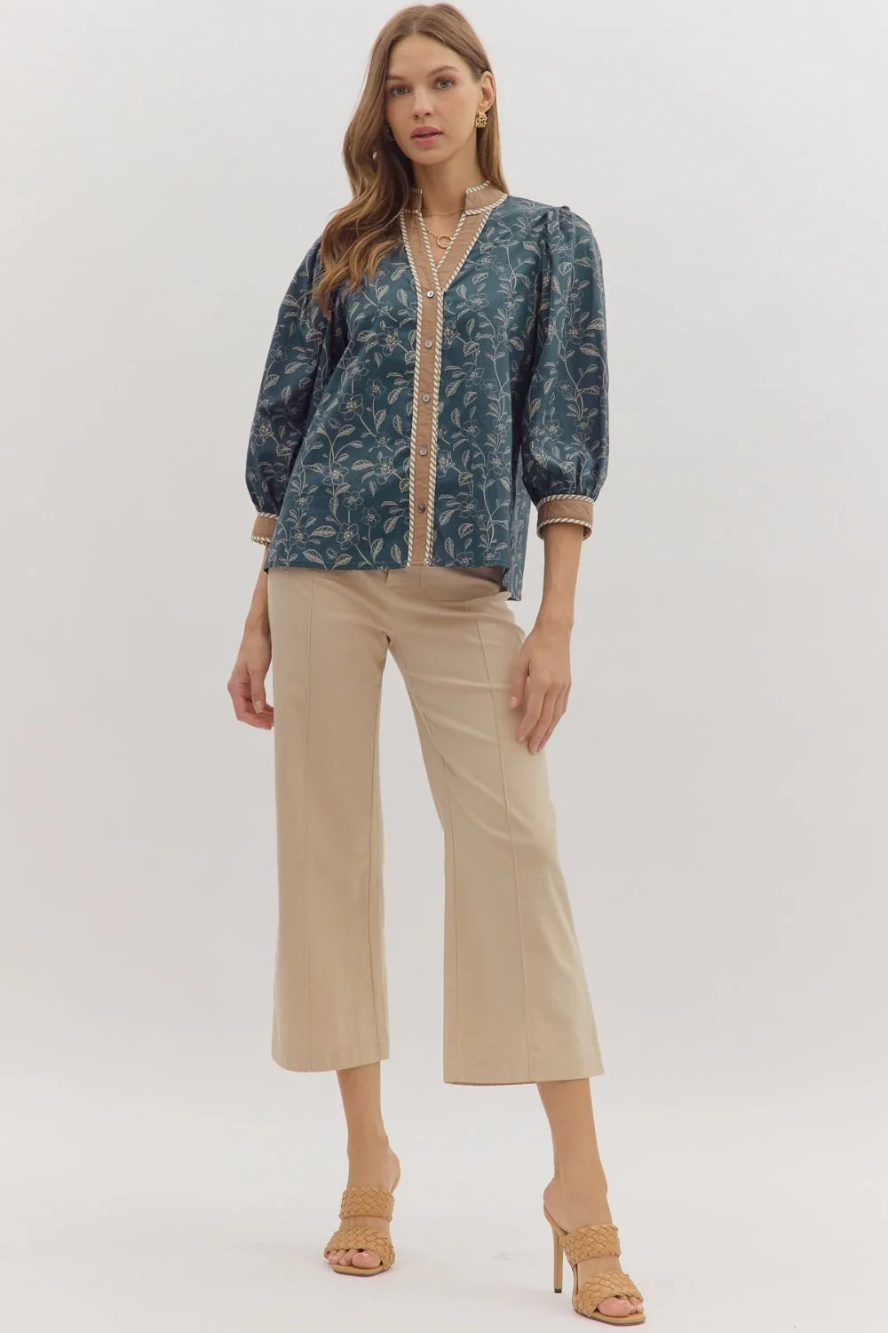 Image of Senna Floral Top, Midnight