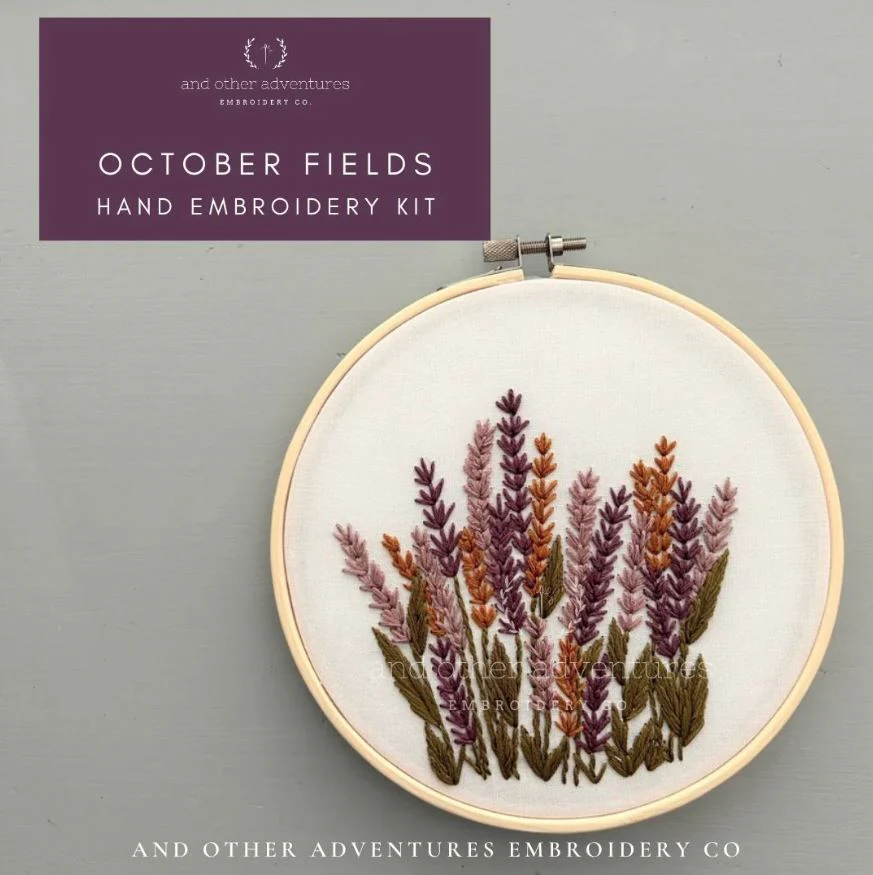 Image of Beginner Embroidery Kit, October Fields