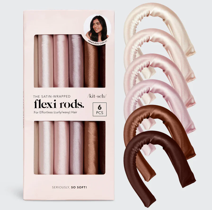 Image of Satin Wrapped Flexi Rod 6 Piece Set, Rosewood | Kitsch