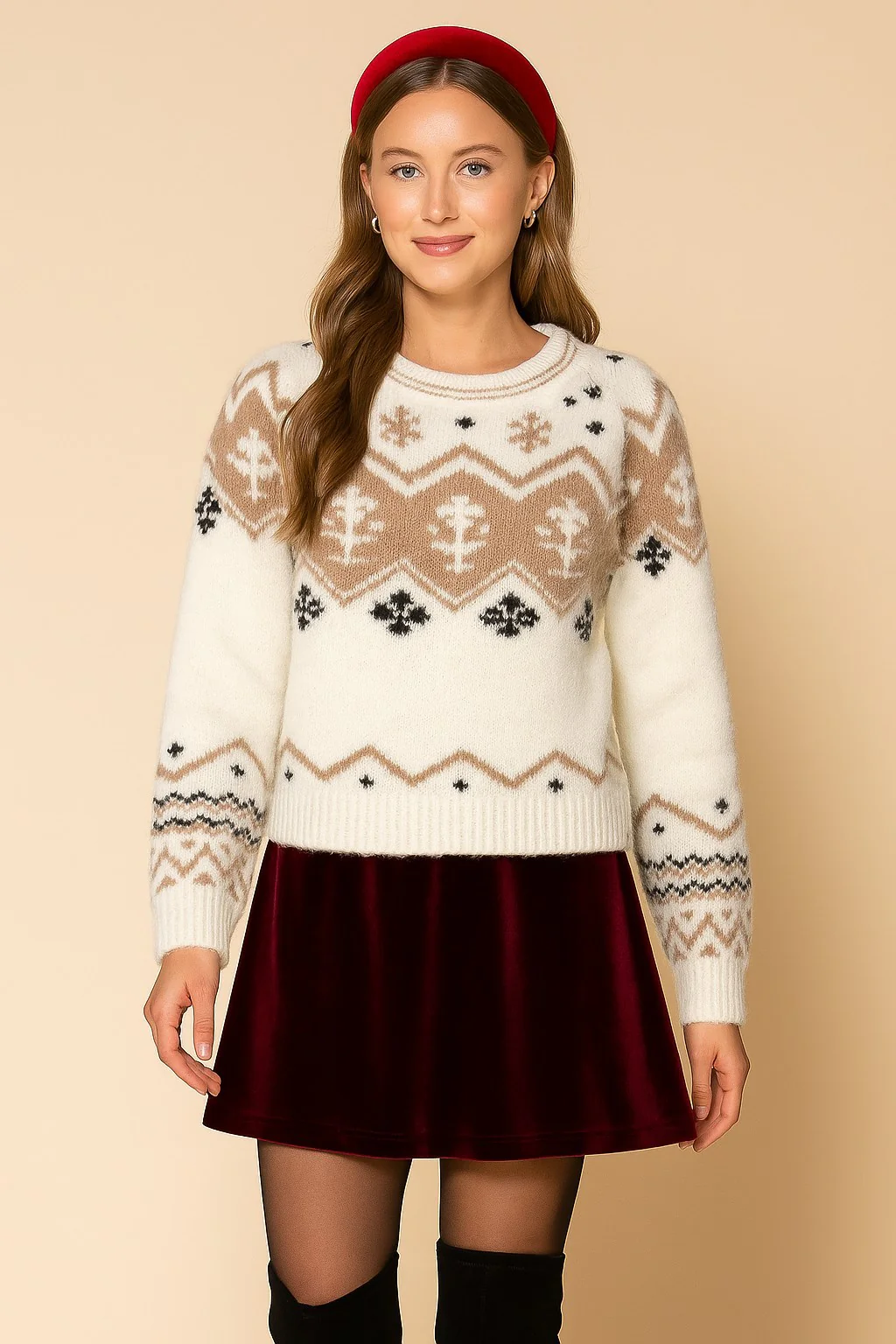 Image of Madeline Knit Sweater, Cream