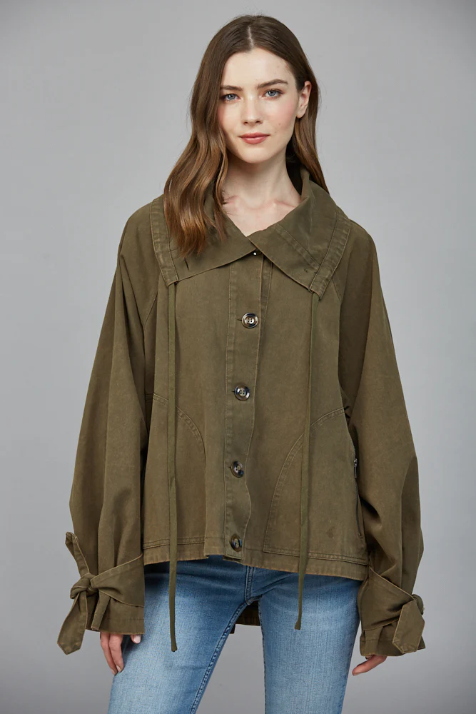 Image of Willow Washed Jacket, Olive