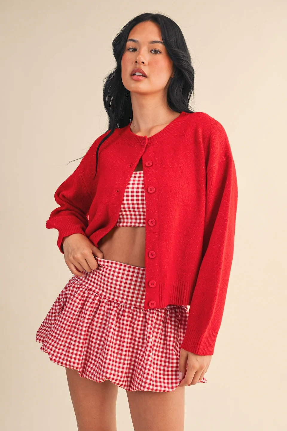 Image of Lizzie Soft Knit Sweater, Red