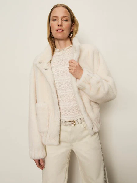 Image of Coco Fur Jacket, Almond Cream | Sanctuary