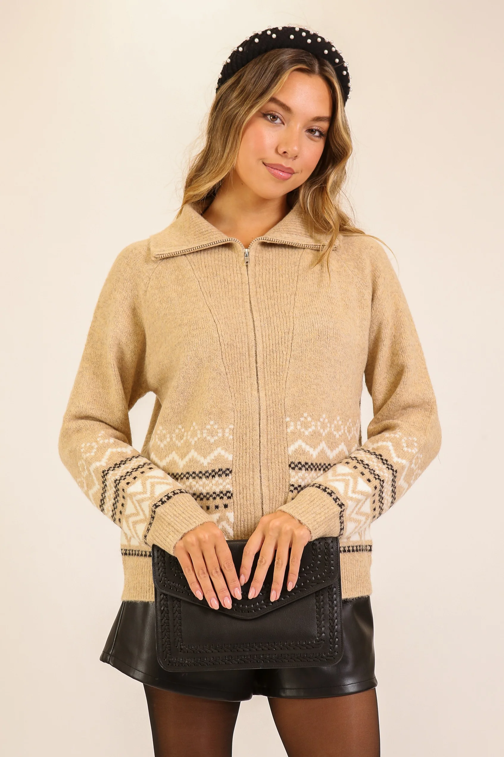 Image of April Knit Sweater, Beige
