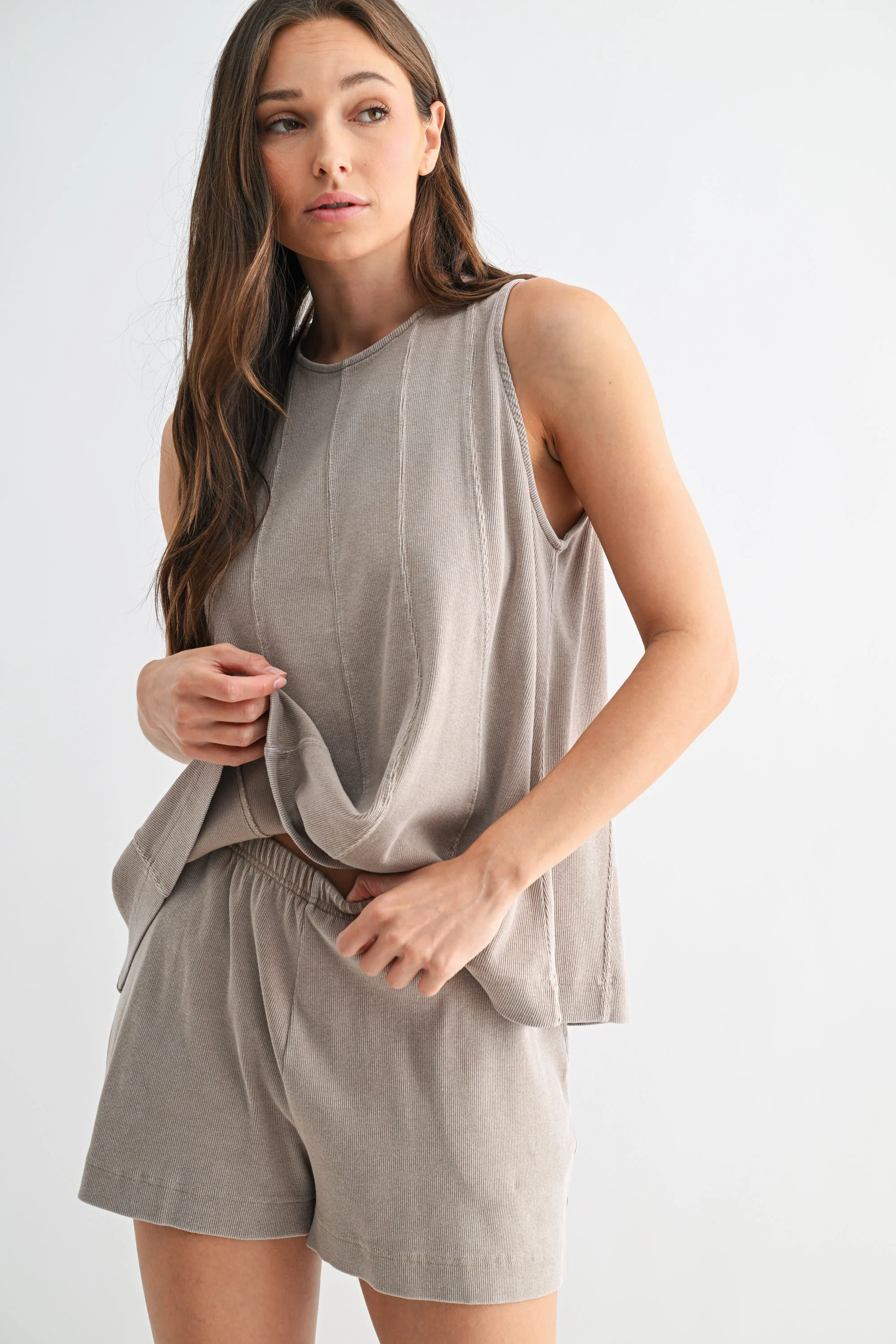 Image of Remi Mineral Wash Tank, Silken Taupe