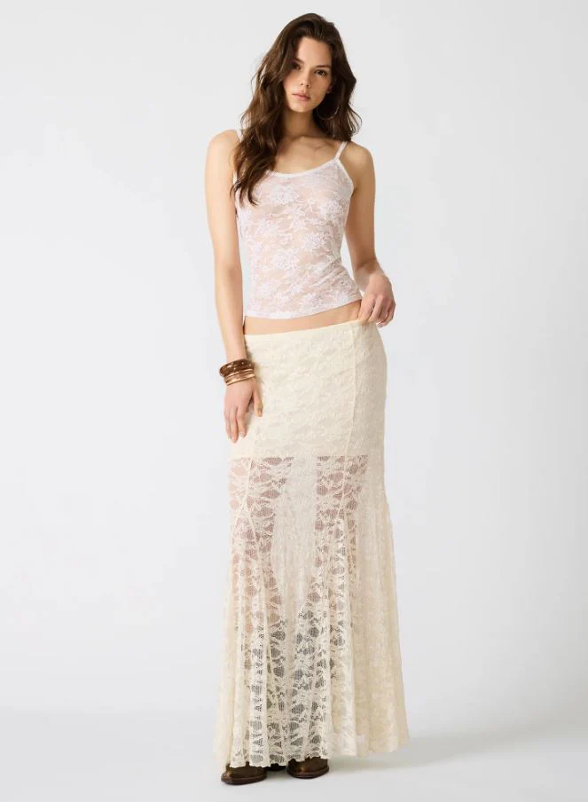 Image of Mirabel Skirt, Cream | Steve Madden