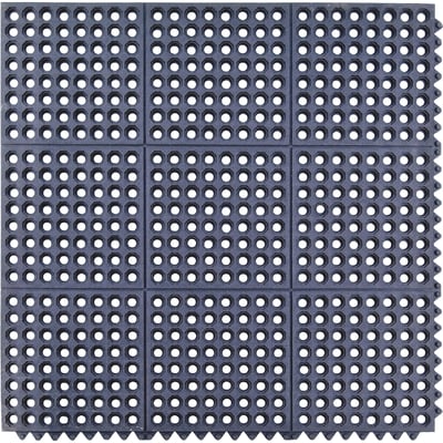 Ironton Rubber Safety Mat, 35.82in. x 35.82in. x 1/2in.