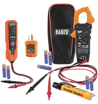 Klein Tools Premium Clamp Meter Electrical Test Kit, Model# CL120VP