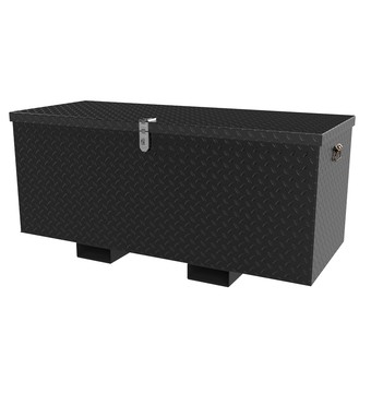 Vestil Steel Tread Plate Toolbox with Fork Pockets - 16 Cu. Ft., 3000 lb Capacity, Model# STTB-2448-F