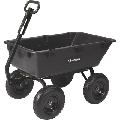 Strongway Heavy-Duty Poly Dump Cart, 1200-Lb. Capacity, 44in.L x 26in.W x 26-1/4in.H